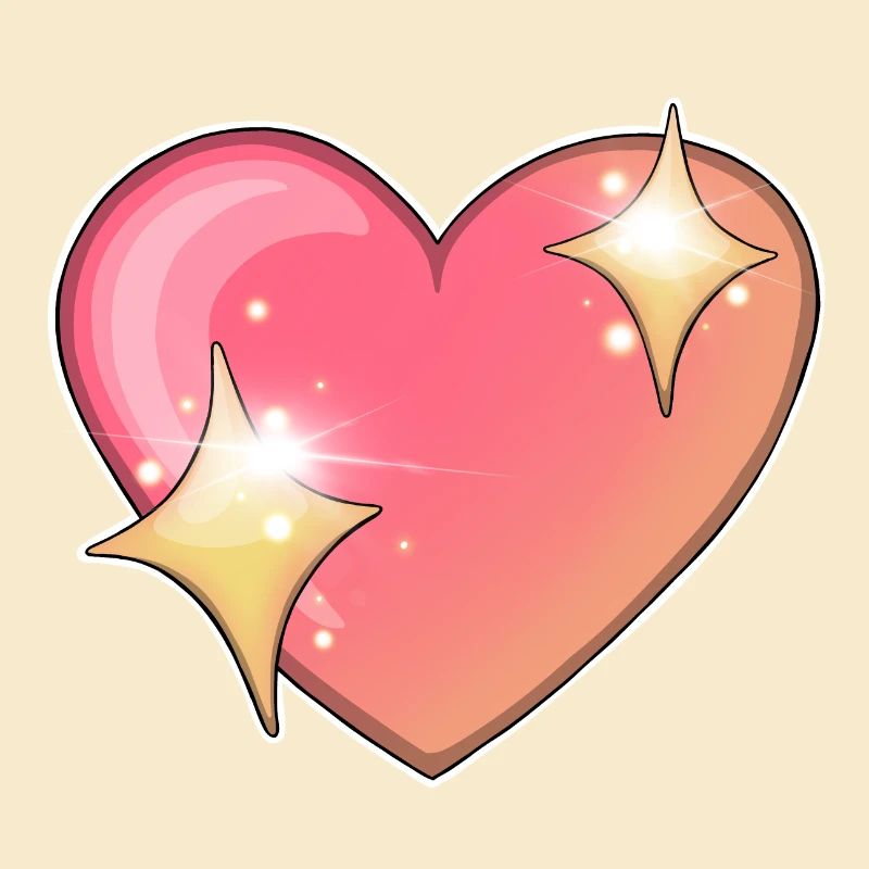 Funkelndes Herz Emblem Design