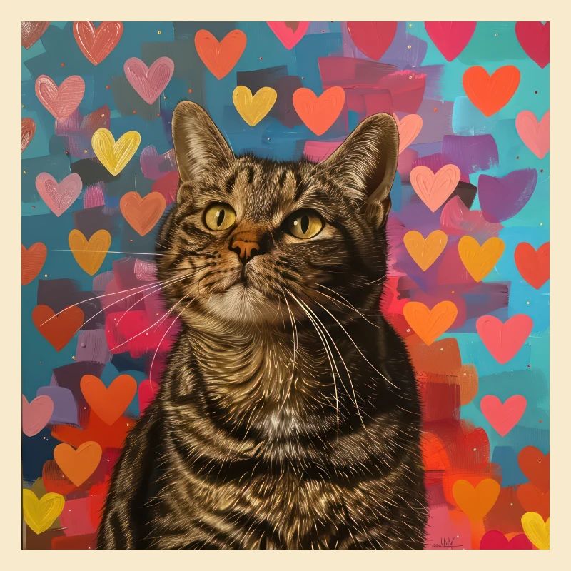 Katze, katzenmotiv, popart, geschenk, geschenkidee