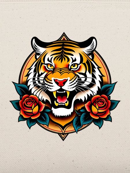 Wildes Tiger-Tattoo