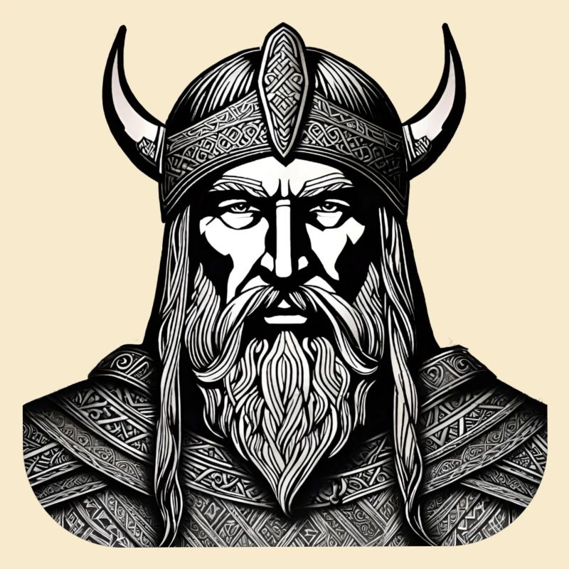 Stolzer Wikinger Krieger Germane