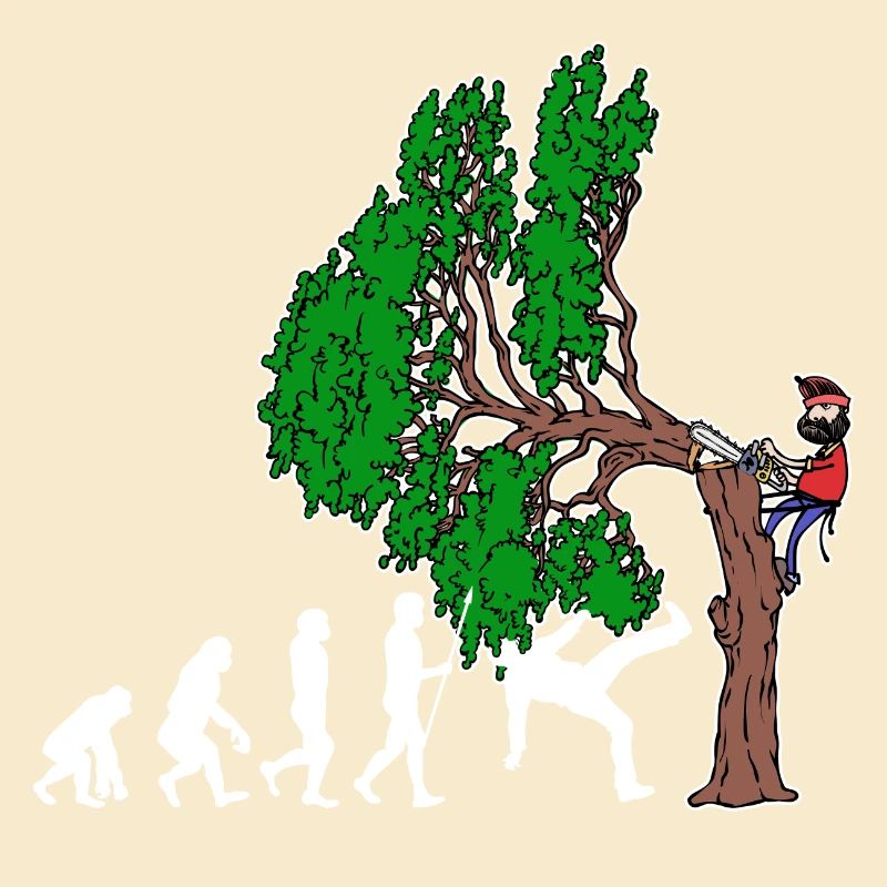 Tree Evolution Woodwork Lumberjack Tree Cutter
