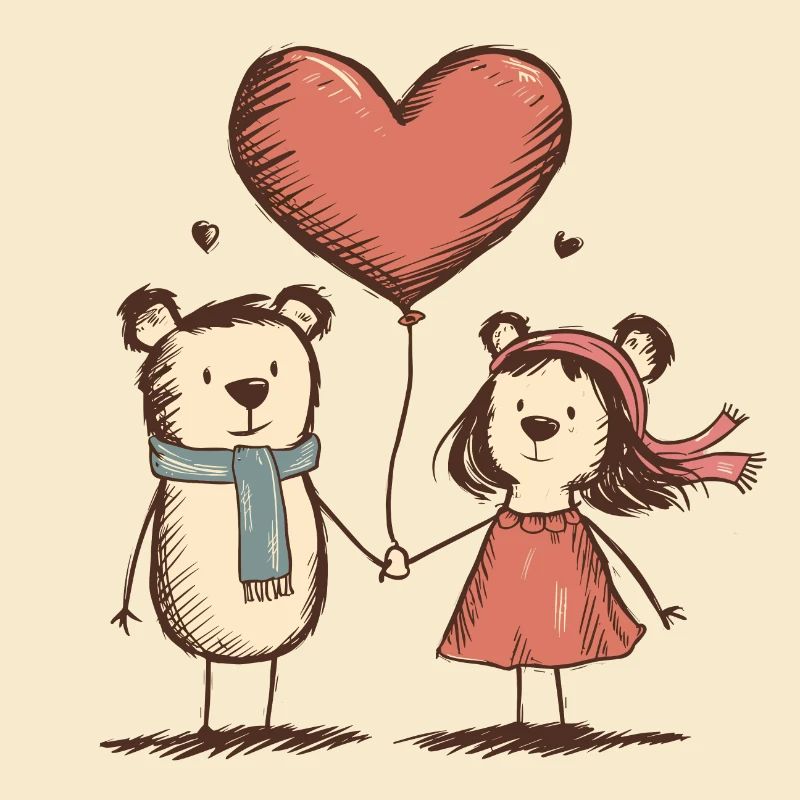 Bears, Lovers, Stick Figures, Couples, Animals
