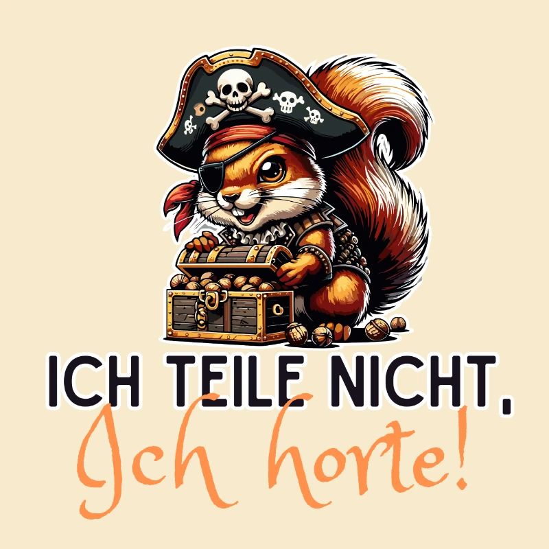 Eichhörnchen Pirat witziger Spruch