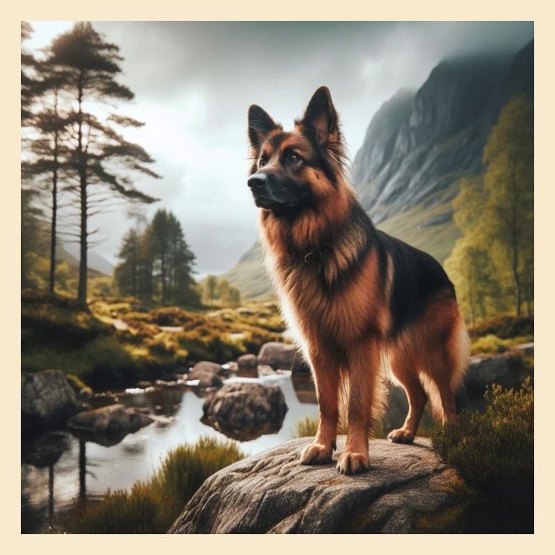 Deutscher Schäferhund Kunst