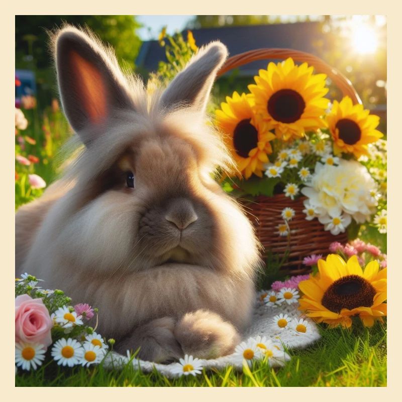 Grey Angora Rabbit