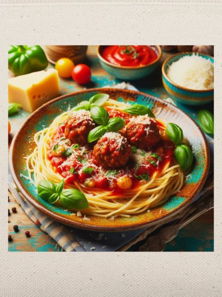 Spaghetti mit Fleisch