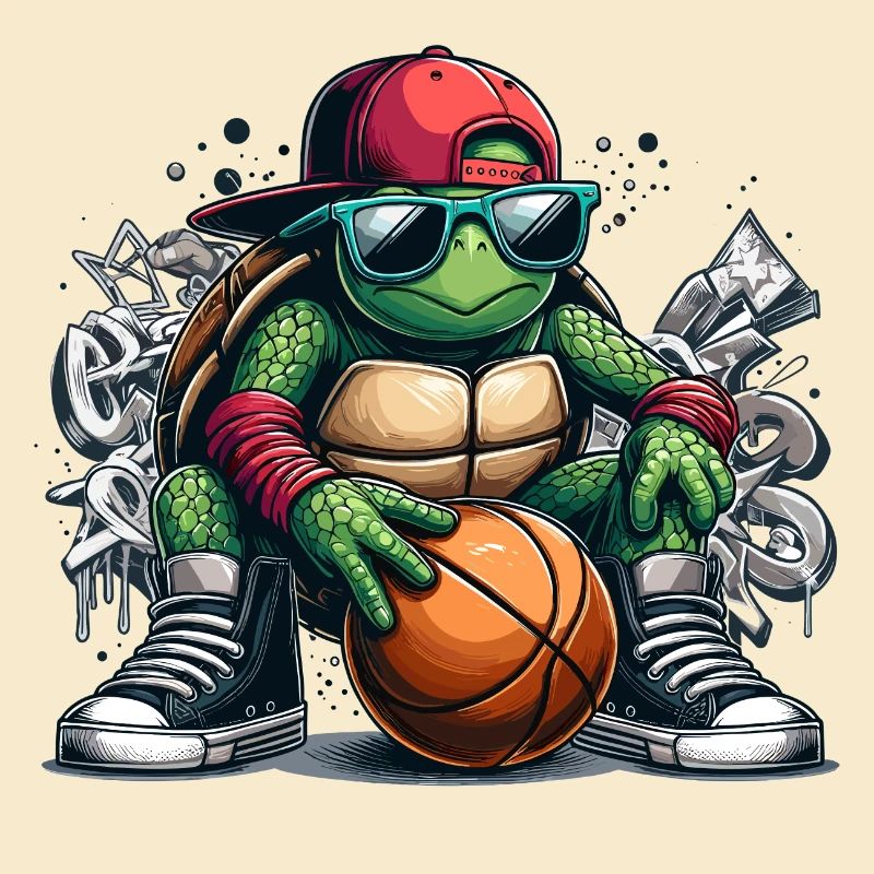 Basketball Turtle Sunglasses Graffiti