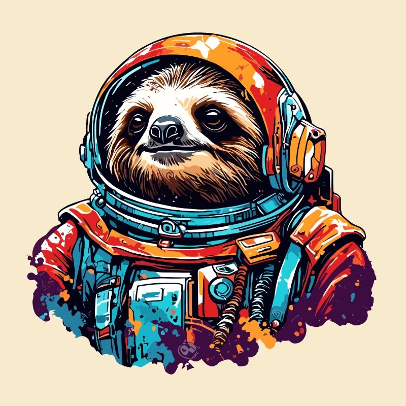 Astronaut / Space / Animal / Sloth / Spaceship