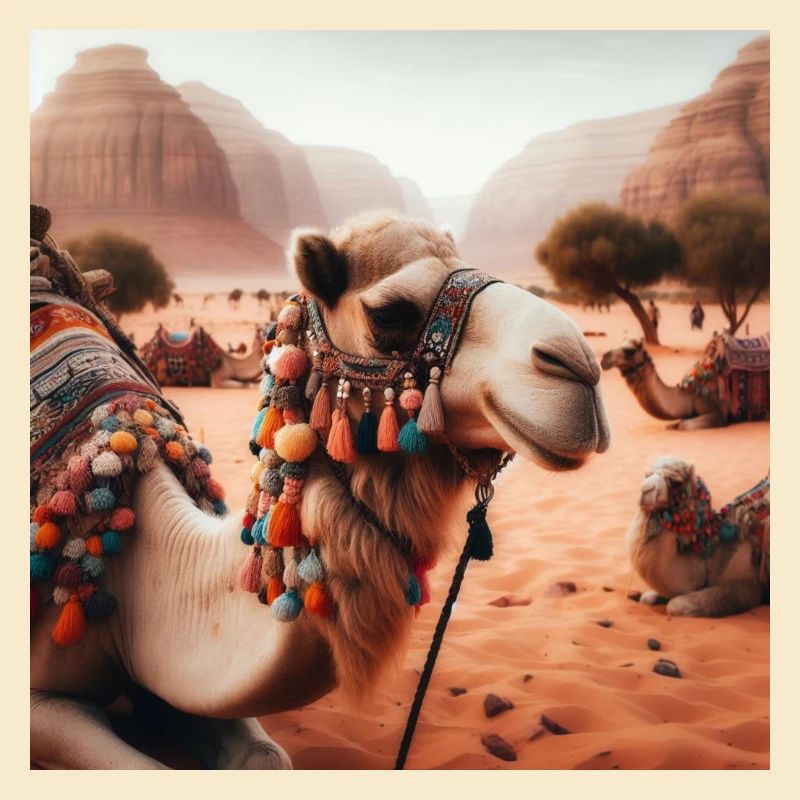 echtes Kamel in der Wüste A5