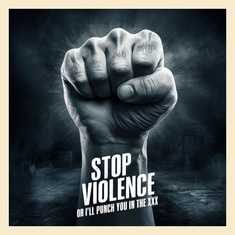 Stop Gewalt oder ich hau dir in die XXX