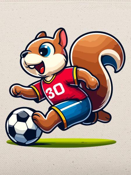Scamper Striker: Das Fußball-Eichhörnchen