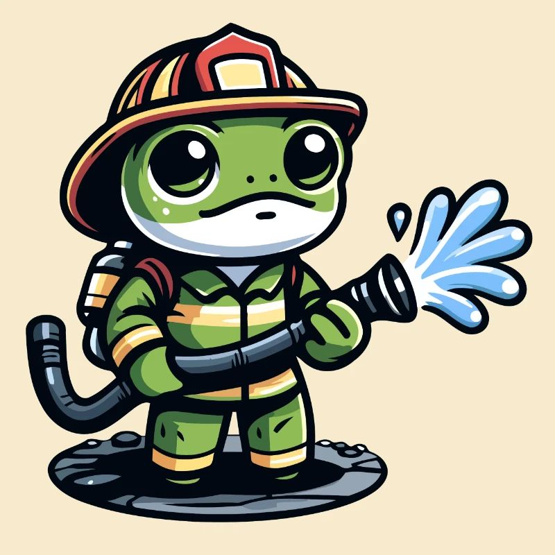 Ribbit de pompier : le courageux défenseur de l’étang