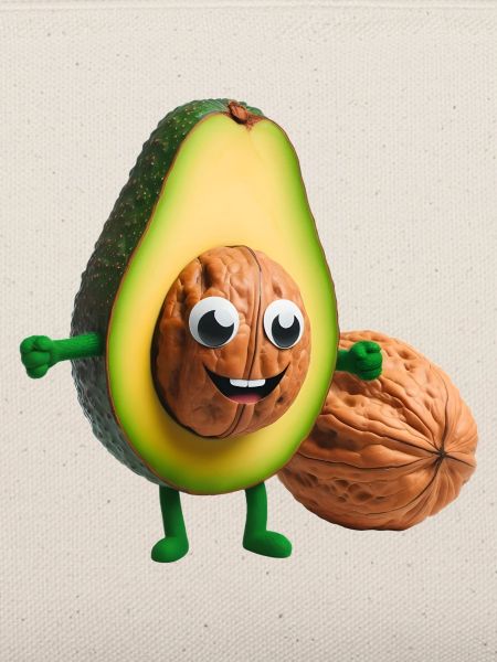 Avocado mit Walnusskern