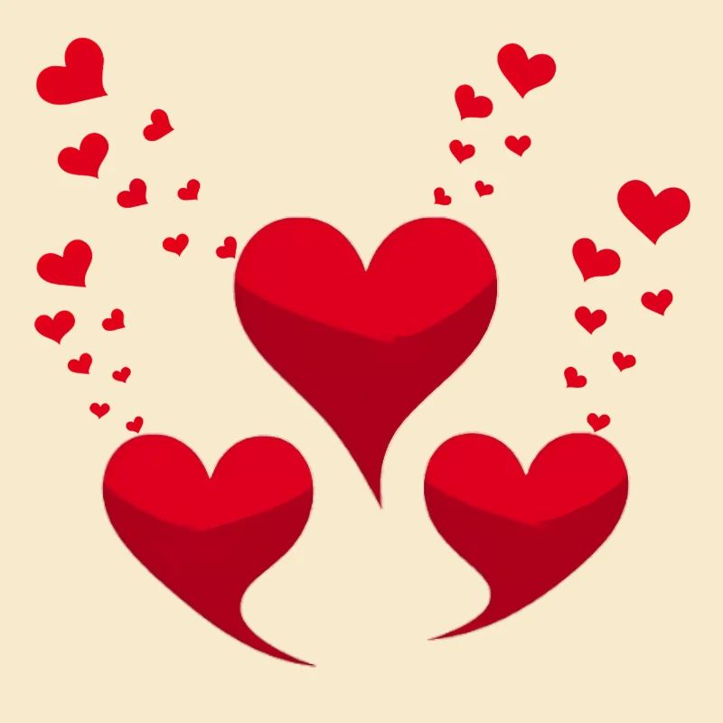 Red hearts