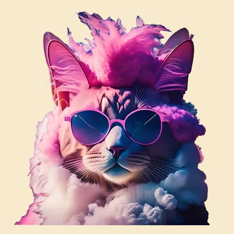 Idée cadeau chat coloré avec mohawk