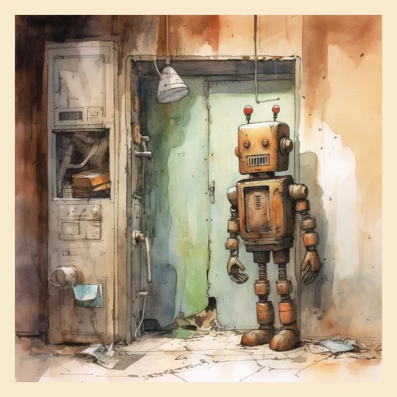 Old Rusty Abandoned Robot 3