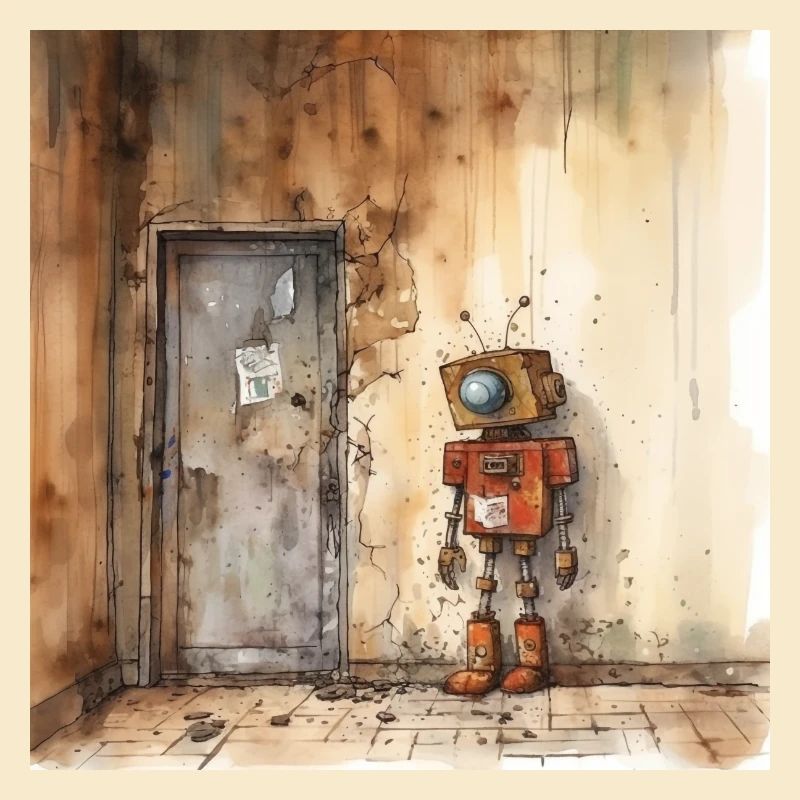 Old Rusty Abandoned Robot 4