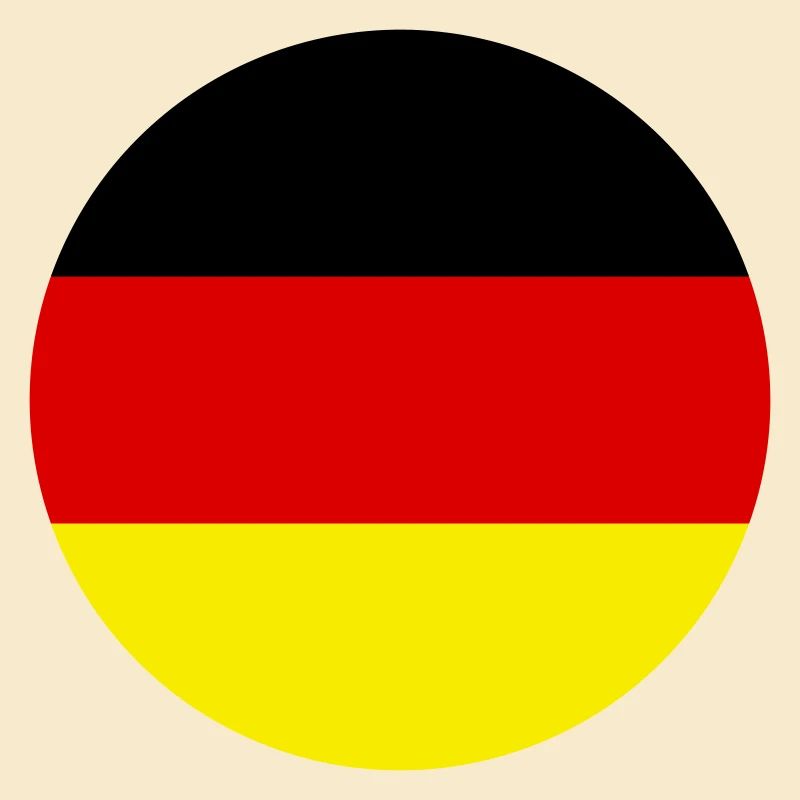 Flag Germany Germany Three Colors Vector Round