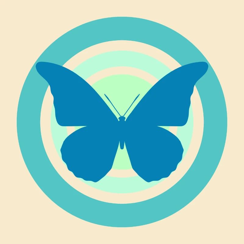 Tons verts papillon