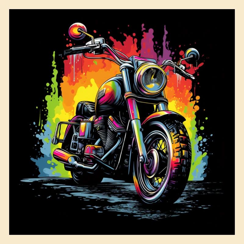 Rainbow Motorcycle Splash