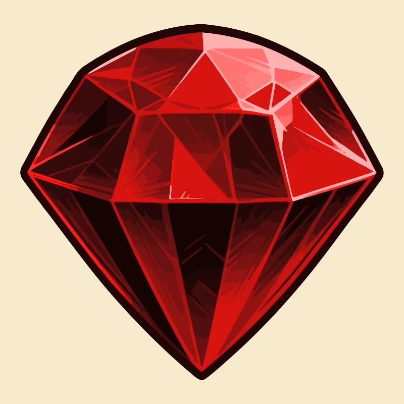 Précieuse pierre précieuse de rubis rouge