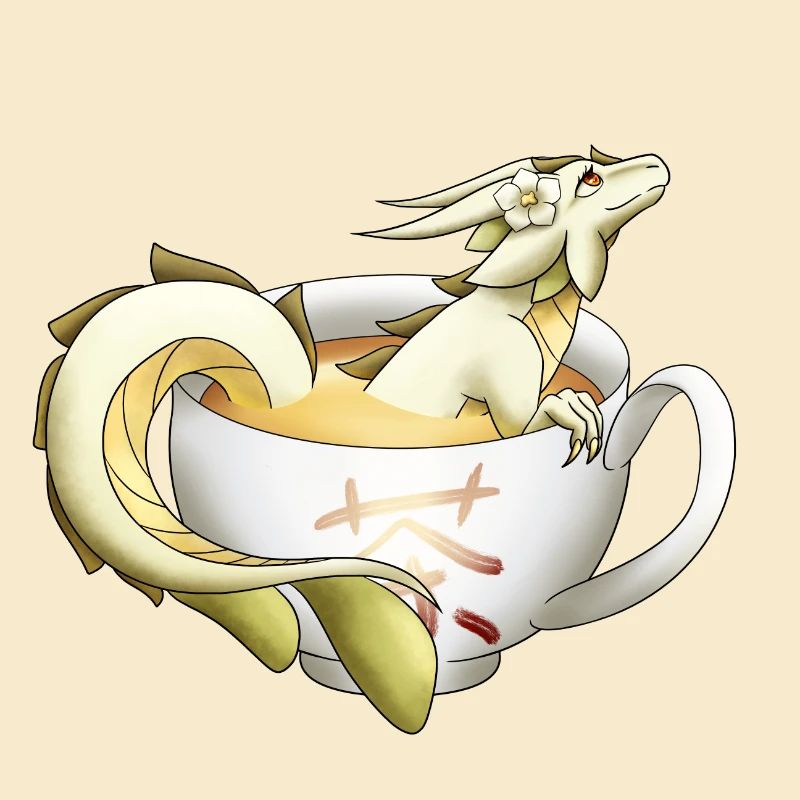 Weißer Tee Drache