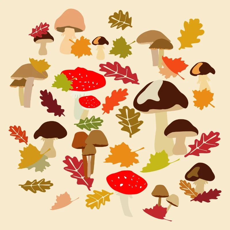 Herbstwald Pilz Muster