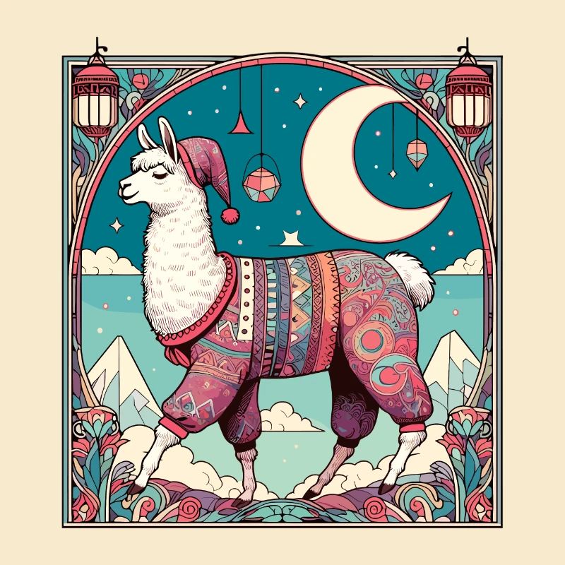 Lama Pyjama Geschenk
