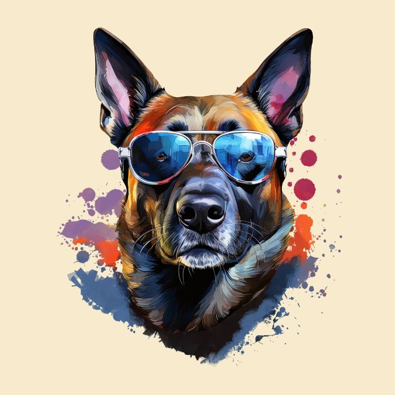 Malinois mit Sonnenbrille