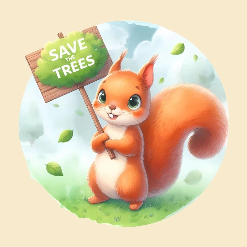 Save the Trees Squirrel