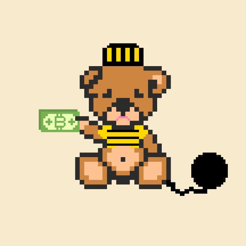 Pixel Bär Gefangener