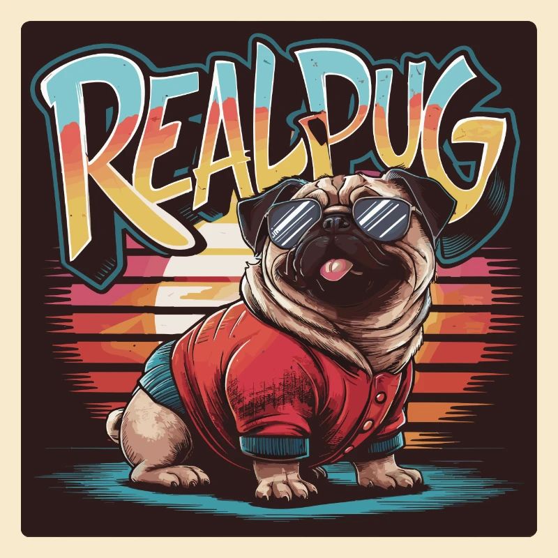 Mops Hundehalter Mops Pugs Real Pug