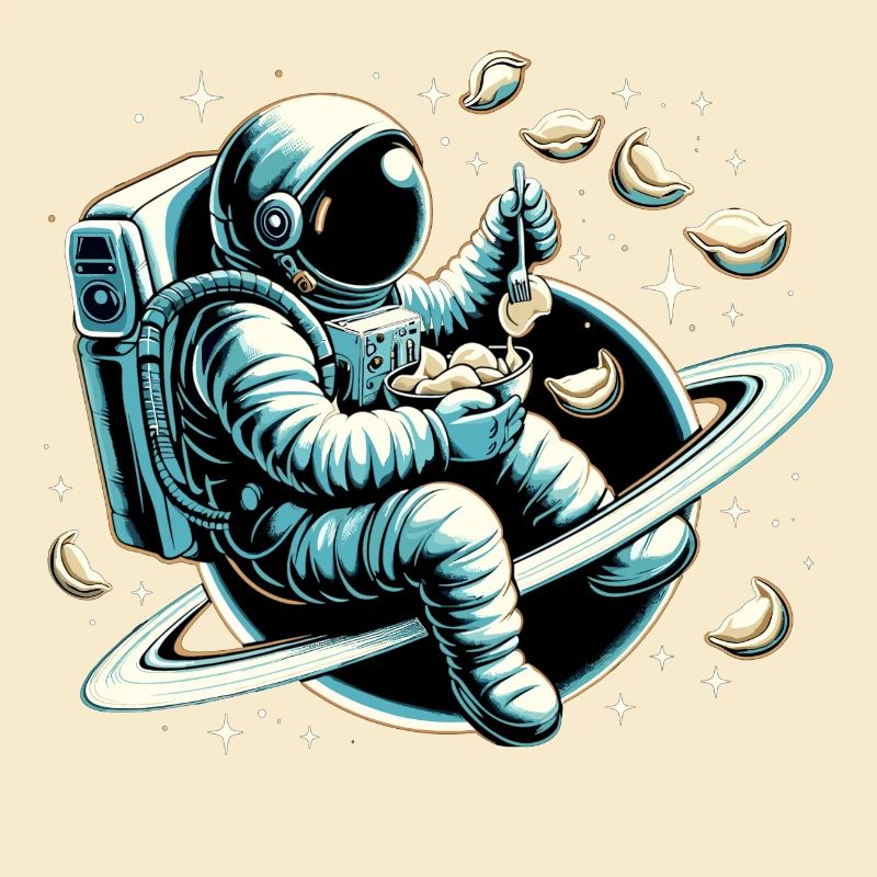 Wareniki Astronaut lecker Geschenk