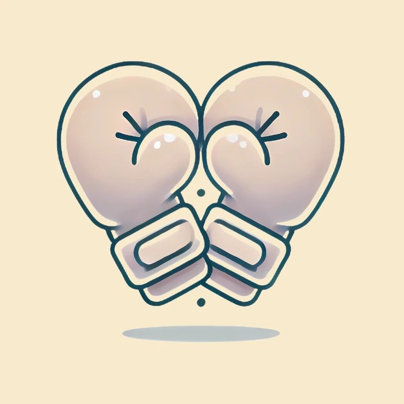 Conception de gants de boxe en forme de cœur