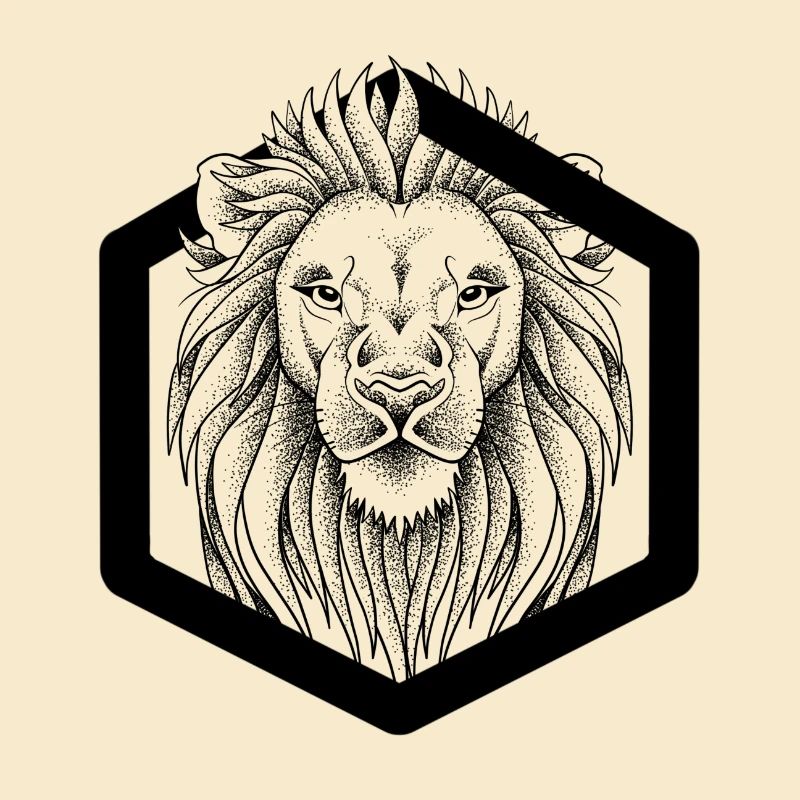 Löwe Dotwork
