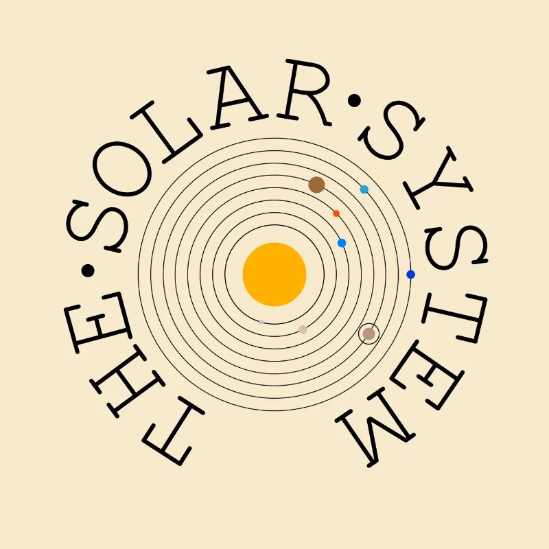 Le système solaire (noir)