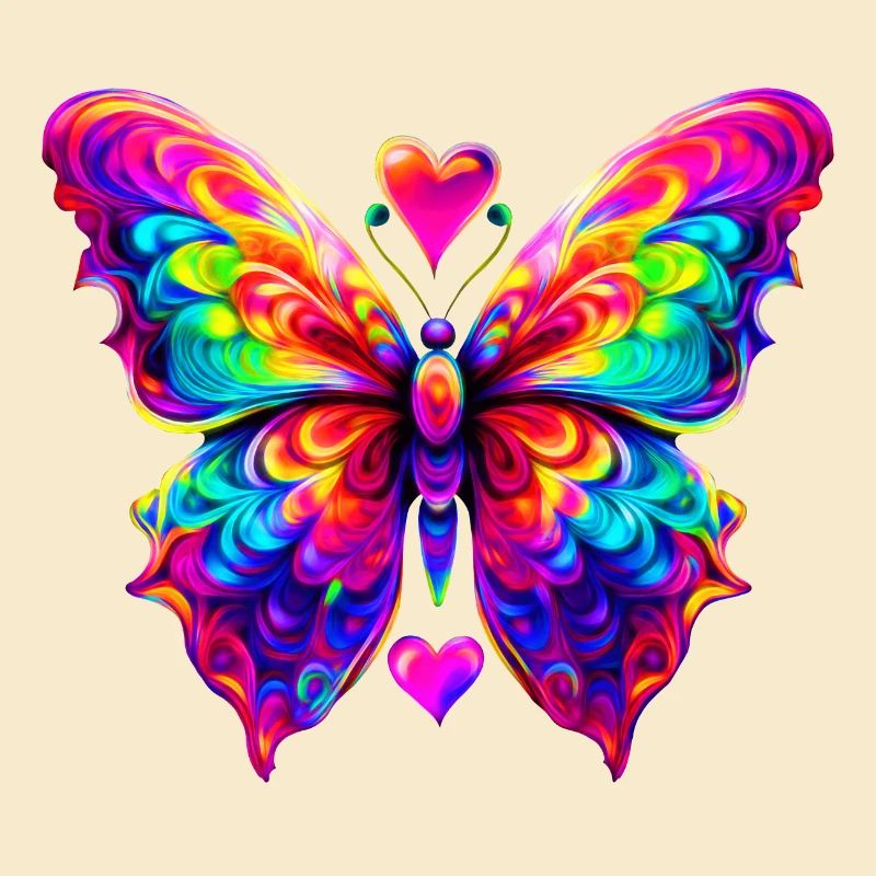 Bunter psychedelischer Schmetterling