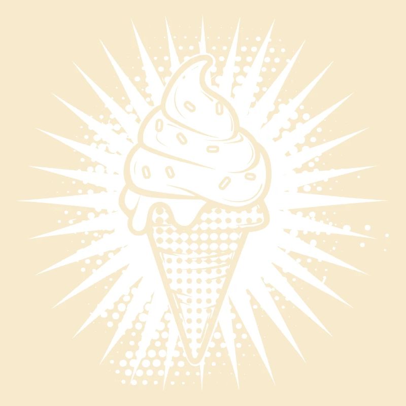 cream cone Drawing