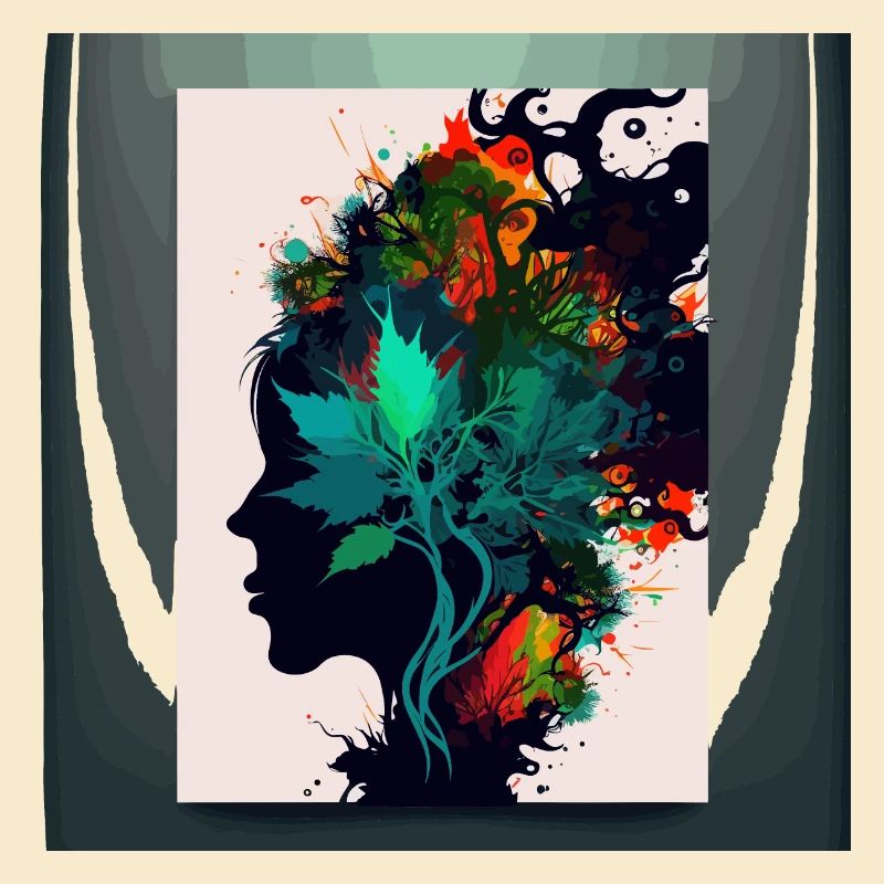 Cool Weed Head: A Psychedelic and Abstract Artwork