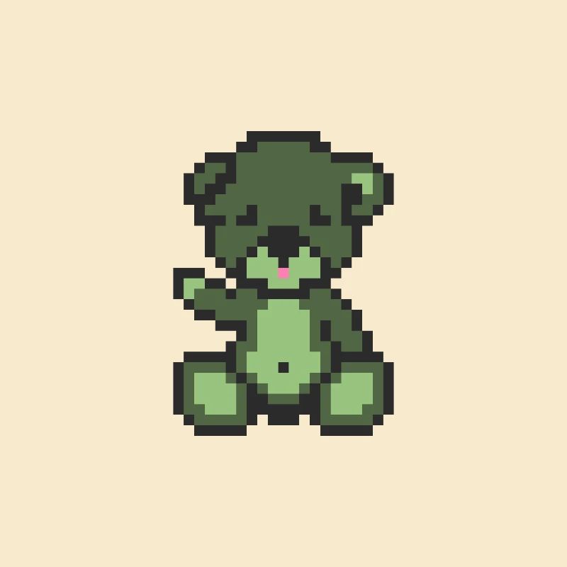 Pixel Bär Zombie