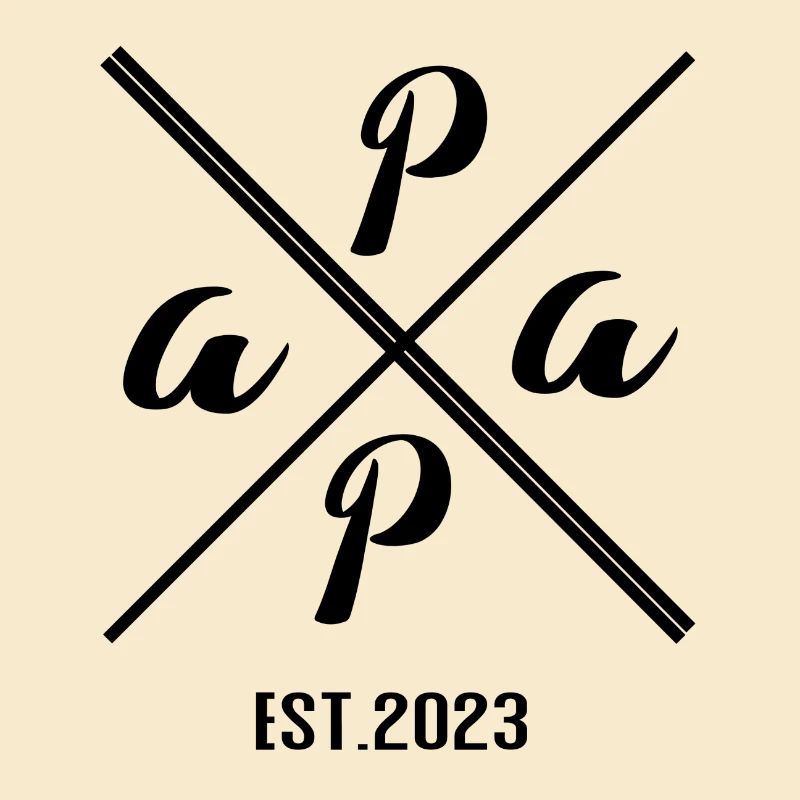 Papa Established 2023 – Minimalist Geschenk Design