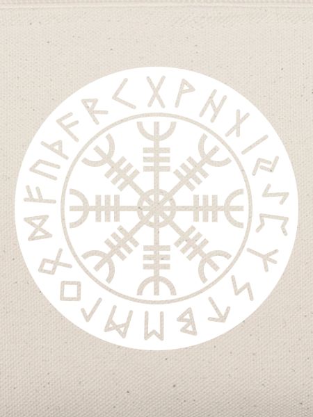 Aegishjálmur-Siegel: Wikinger-Amulett – Weiß