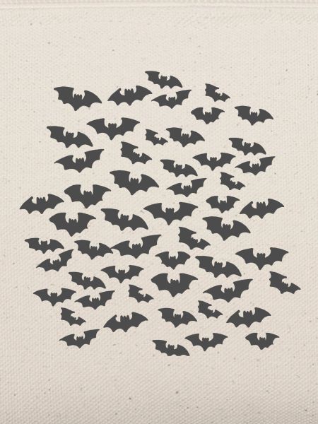 Nächtlicher Bat-Schwarm Silhouette