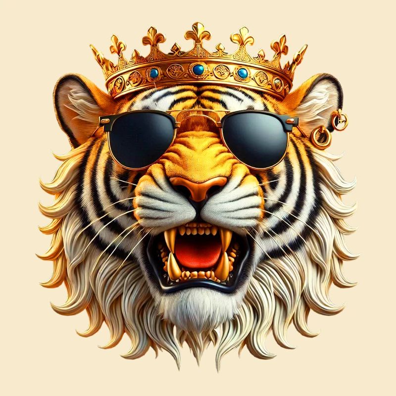 Königstiger mit Krone