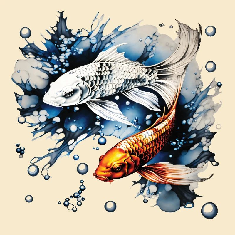 Koifische und Blasen