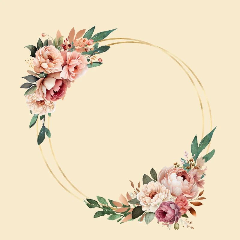 Rustic flower wreath, customizable