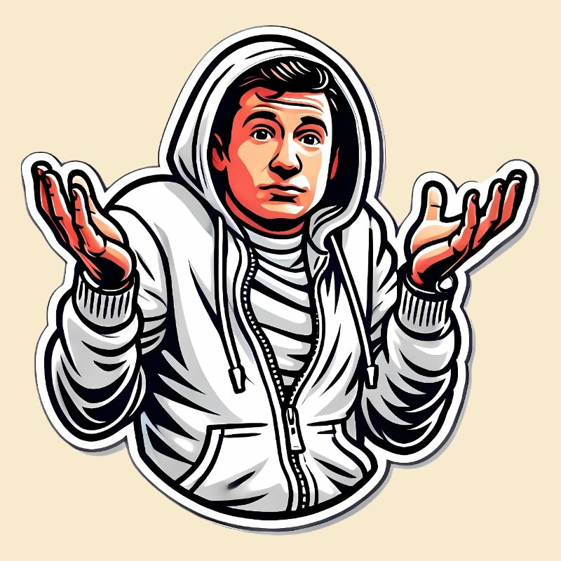 Drôle dessin animé geste sweat à capuche