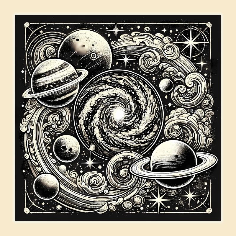 Cosmic Universe Retro Style