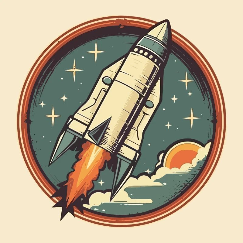Fusée Rétro - Fusée Spatiale