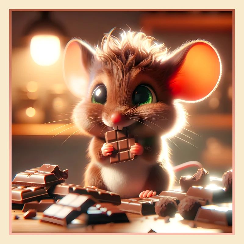 Petite souris en chocolat